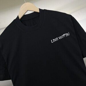 T-shirt Louis Vuitton Noir Logo - Neuf avec Étiquettes - Taille L